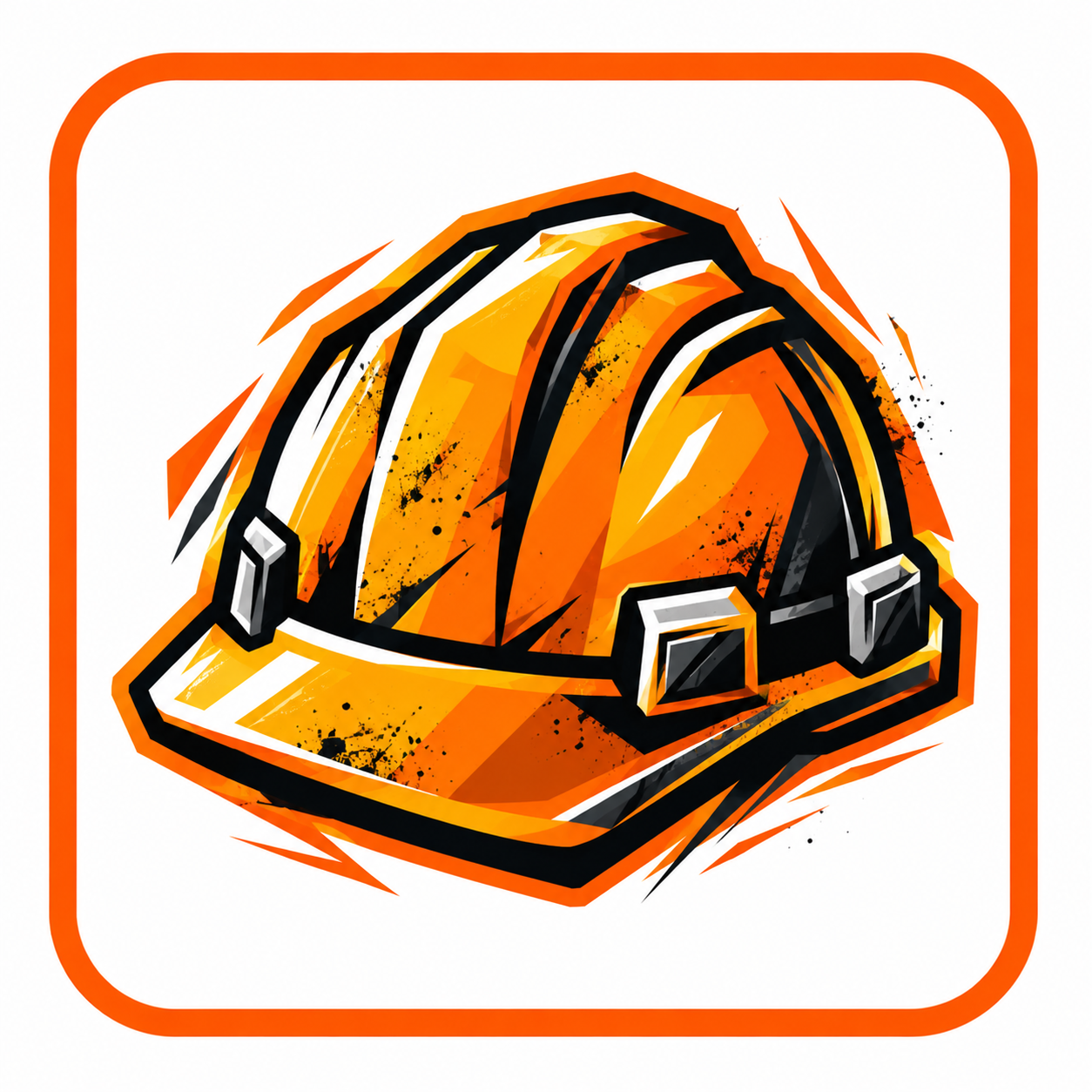Orange construction hard hat