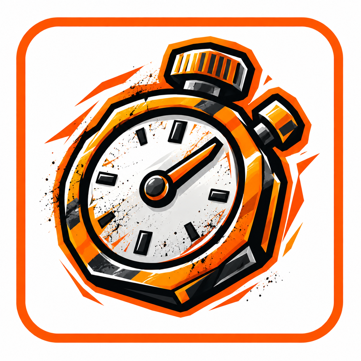 Orange and black stopwatch